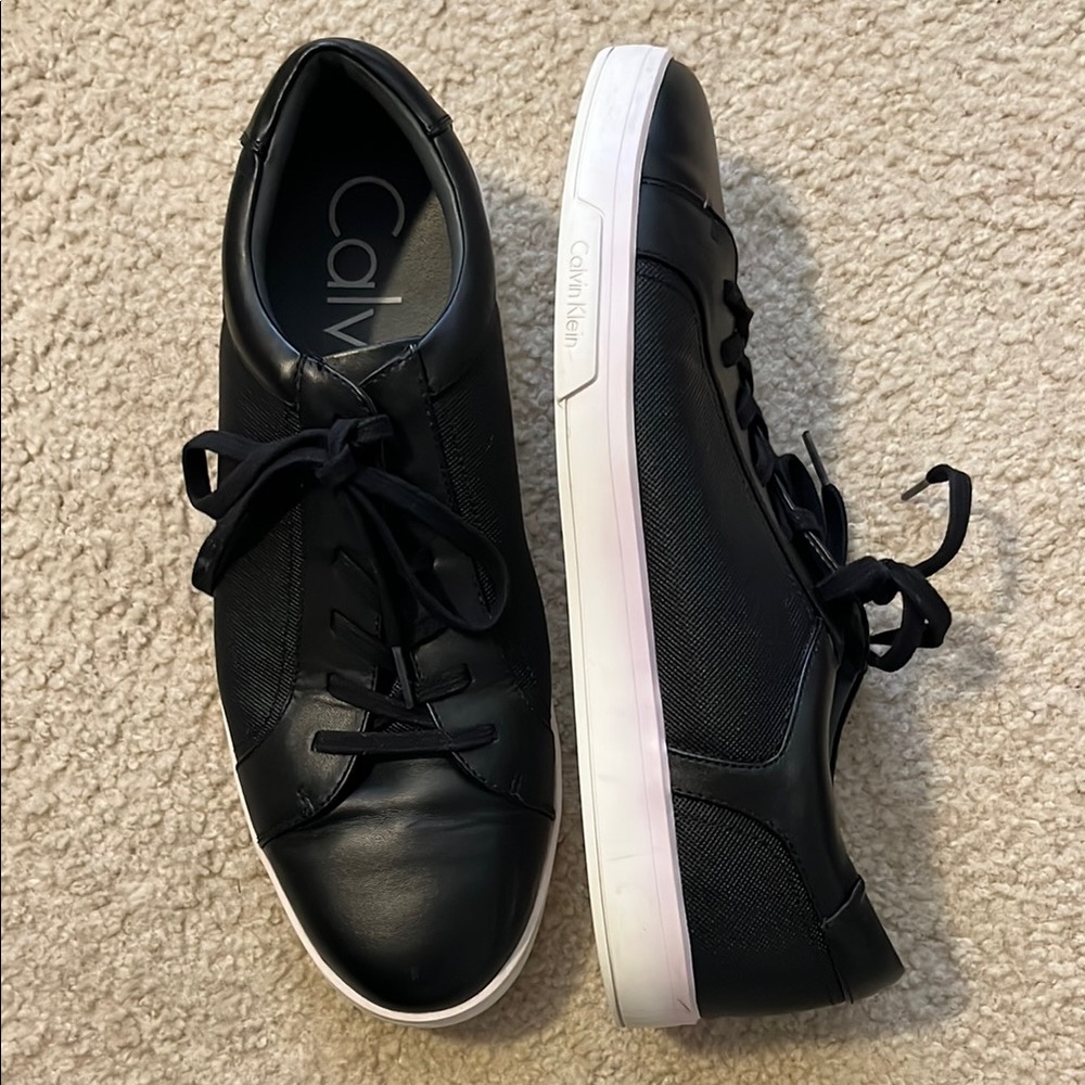 Size 10.5 Men’s Calvin Klein Black and White Sneakers